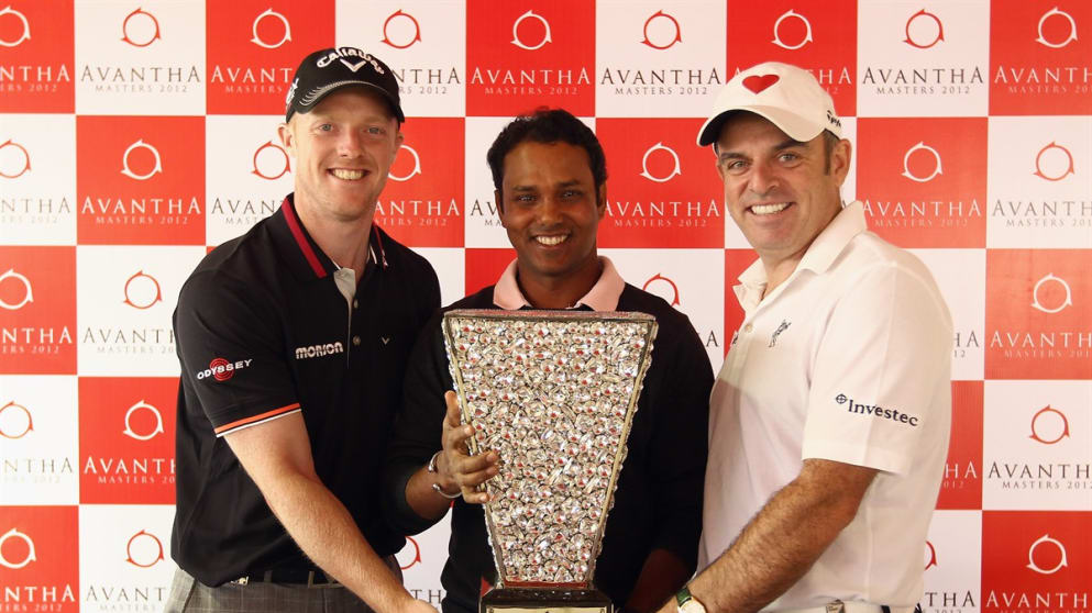 R-L: Paul McGinley, SSP Chowrasia and David Horsey