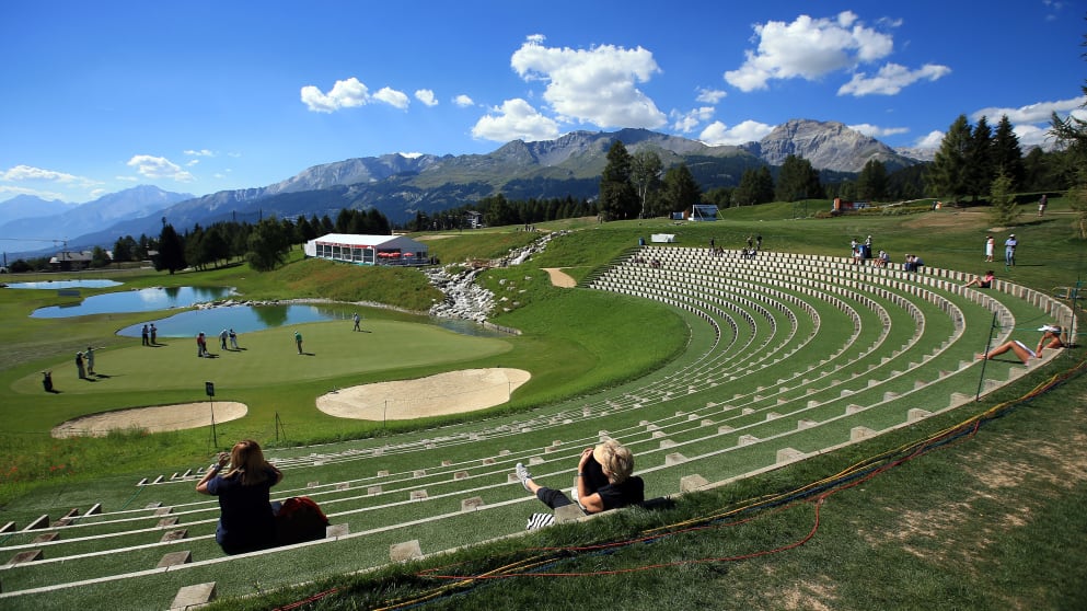 The new 13th hole at Crans-Montana