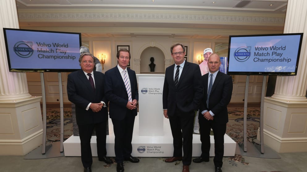 L-R: Charles Fairweather, Chairman of London Golf Club, George O'Grady, Chief Executive of The European Tour, Per Ericsson, President of Volvo Event Management and Guy Kinnings, Global Head of Golf of IMG