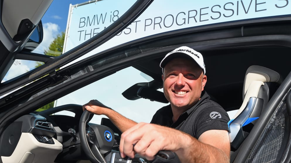 Graeme Storm won a BMW i8 at the 2014 Omega European Masters