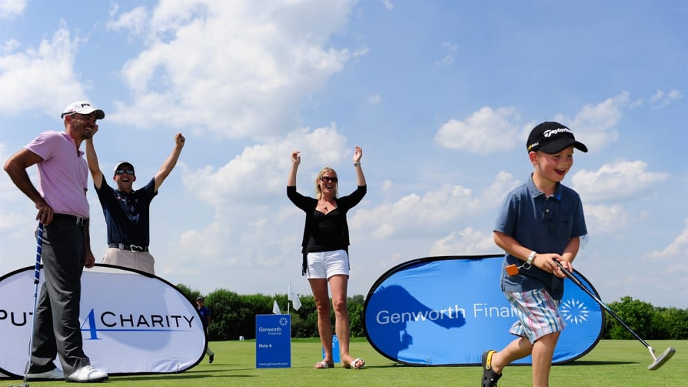 Gregory Havret meets his match in the Genworth Putts for Charity