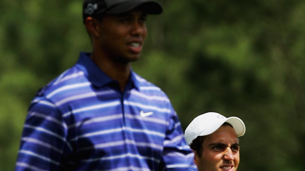 Tiger Woods and Edoardo Molinari