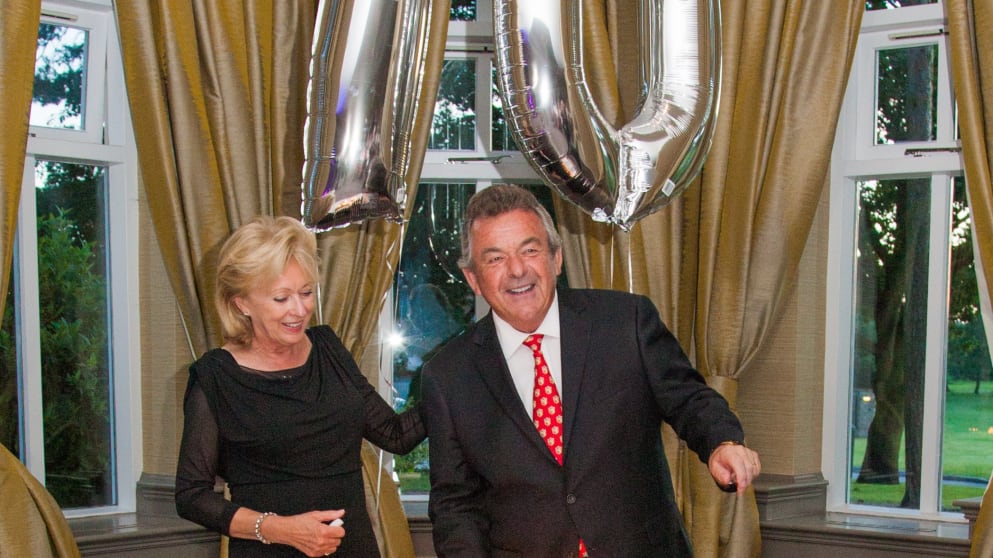 Tony Jacklin CBE enjoying the occasion with his wife Astrid