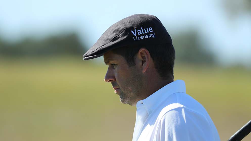 Robert Rock looks on during day two of the Portugal Masters