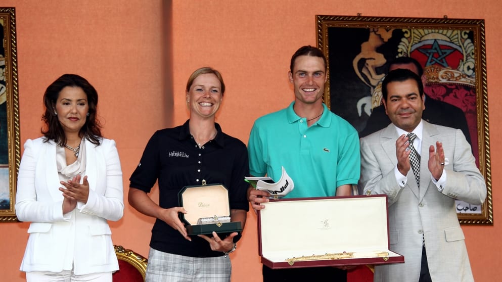 Rhys Davies with His Royal Highness Prince Moulay Rachid and Her Royal Highness Princess Lalla Meryem 