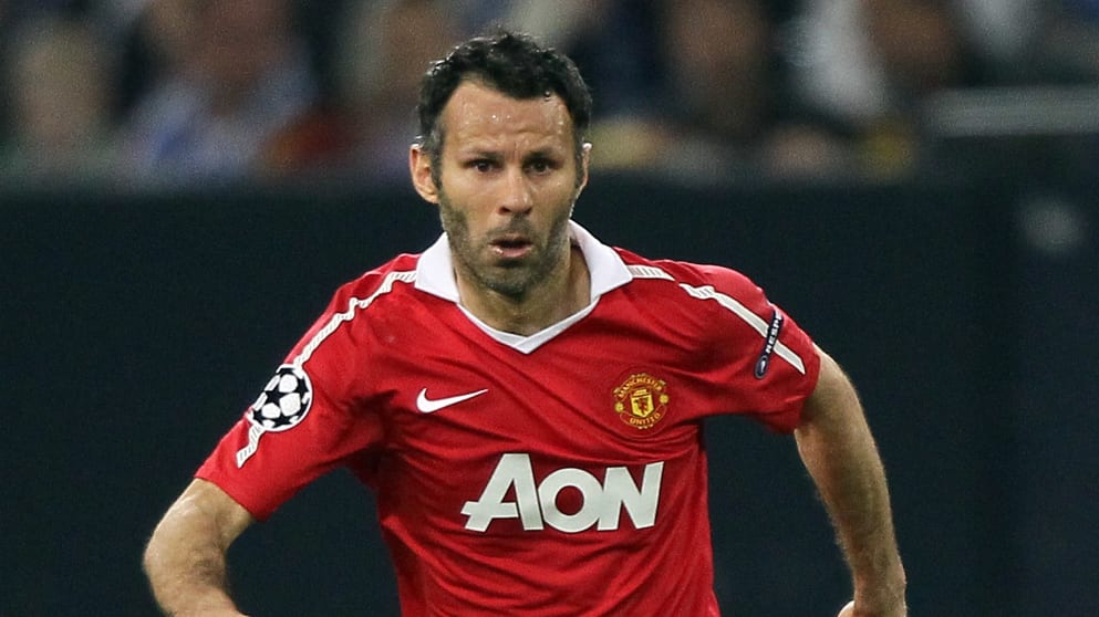 Ryan Giggs playing for Manchester United