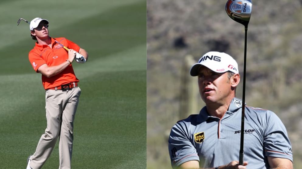 Rory McIlroy and Lee Westwood will face each other in tomorrow's semi-final after quarter-final success.
