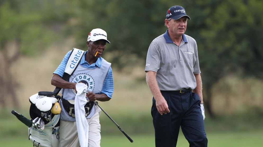 Tiger Lekhulene and Nick Price