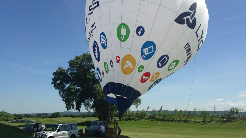 Hot air balloon at Lyoness Open