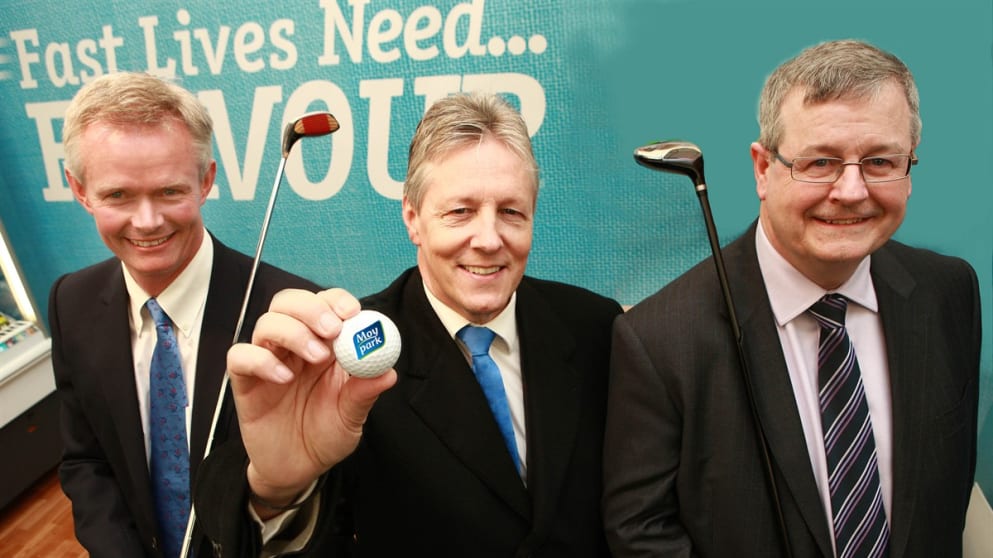 Nigel Dunlop, Moy Park CEO, First Minister Peter Robinson and Tony O'Neill, Moy Park Director