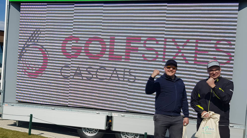 Ilari Lindroos and Jyri-Pekka Saarinen, winners of the Finnish GolfSixes amateur qualification event