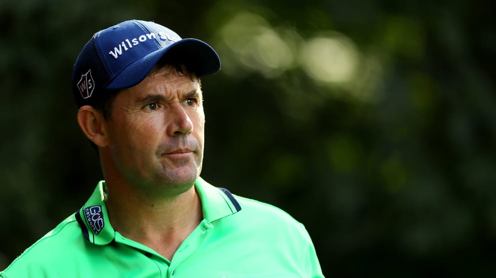 Padraig Harrington on the 17th hole during the Italian Open