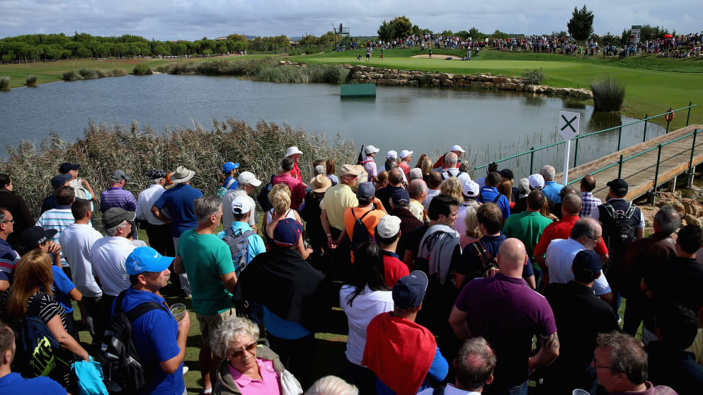 14th hole during the final round of the Portugal Masters at Oceanico Victoria Golf Club