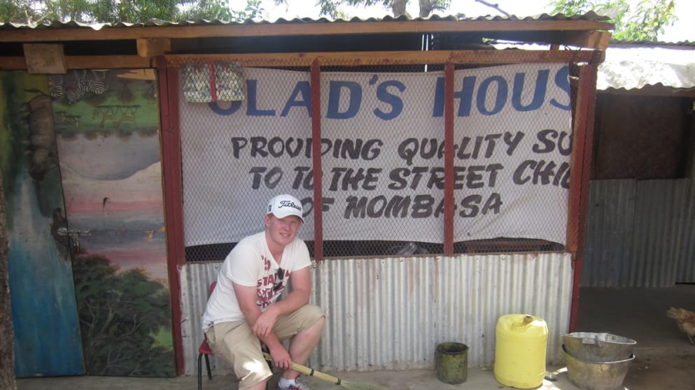 Chris Lloyd visits Glad's House in Mombasa