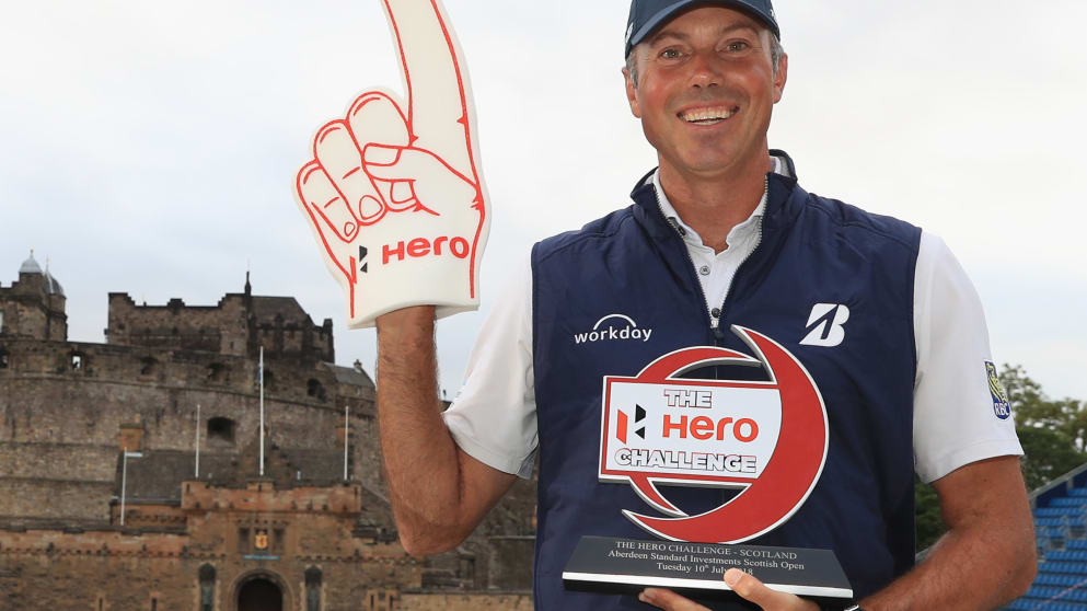 Matt Kuchar, winner of the 2018 Hero Challenge in Scotland