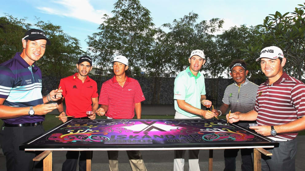 Henrik Stenson, Camilo Villegas, Anthony Kim, Padraig Harrington, Thongchai Jaidee and Louis Oosthuizen 
