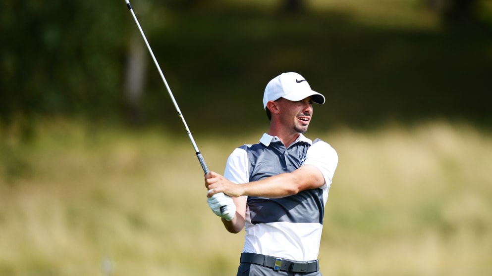 Paul Peterson on the 17th hole in Prague