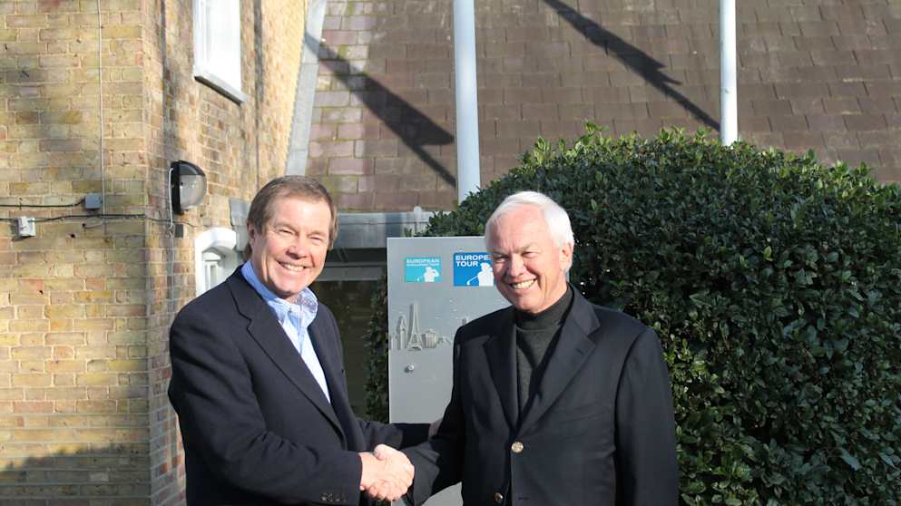 George O'Grady and John C Storjohann after the latter announced his stepping down as Chairman of the Challenge and Satellite Tour Committee