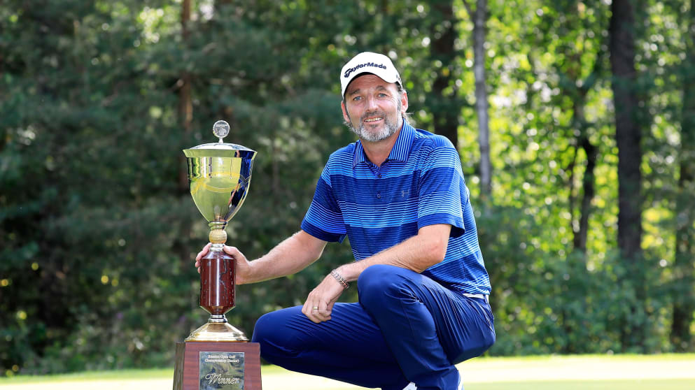 David Shacklady after winning the VTB Russian Open Golf Championship (Senior)