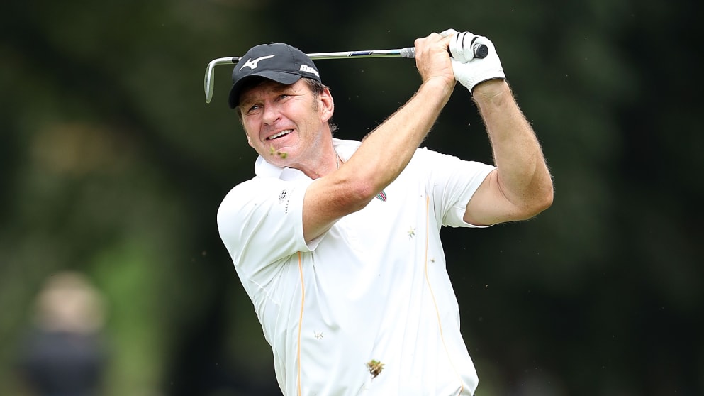 Sir Nick Faldo in action at the BMW SA Open