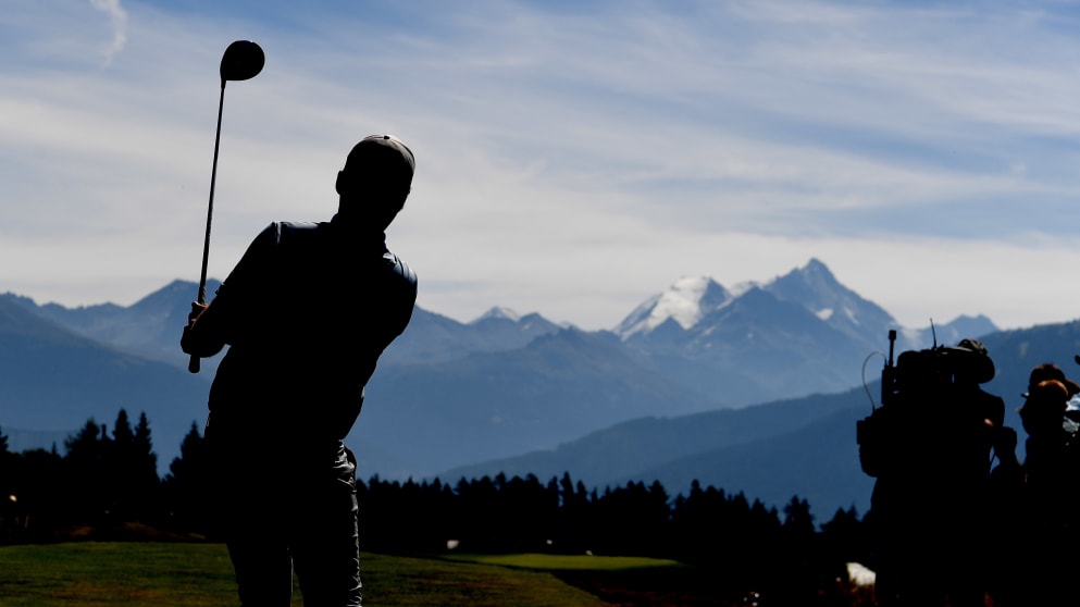 Romain Langasque at the 7th at Crans-sur-Sierre