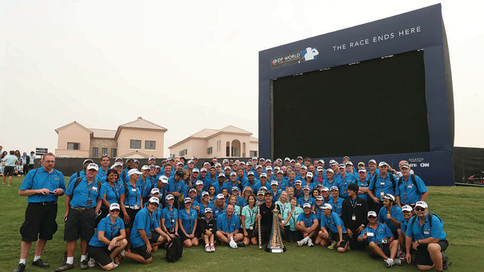 Volunteers after the 2013 DP World Championship, Dubai