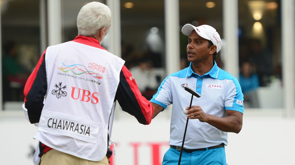 S.S.P Chawrasia - after shooting a second round 66 at the UBS Hong Kong Open