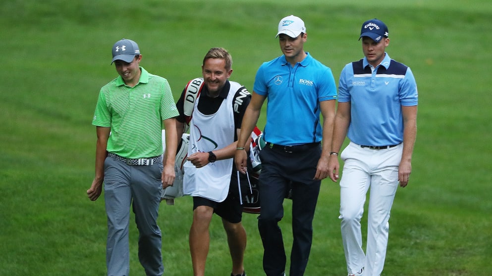 Matt Fitzpatrick with Martin Kaymer and Danny Willett at the Italian Open