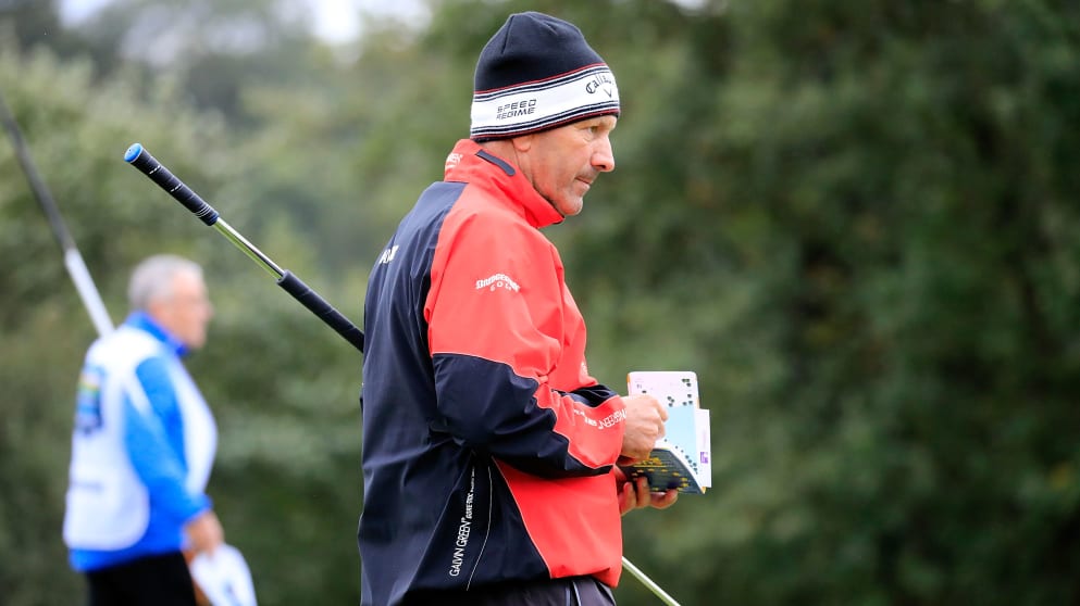 Santiago Luna on Day Two of the Farmfoods European Senior Masters