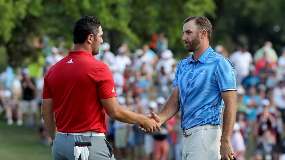 Dustin Johnson and Jon Rahm 
