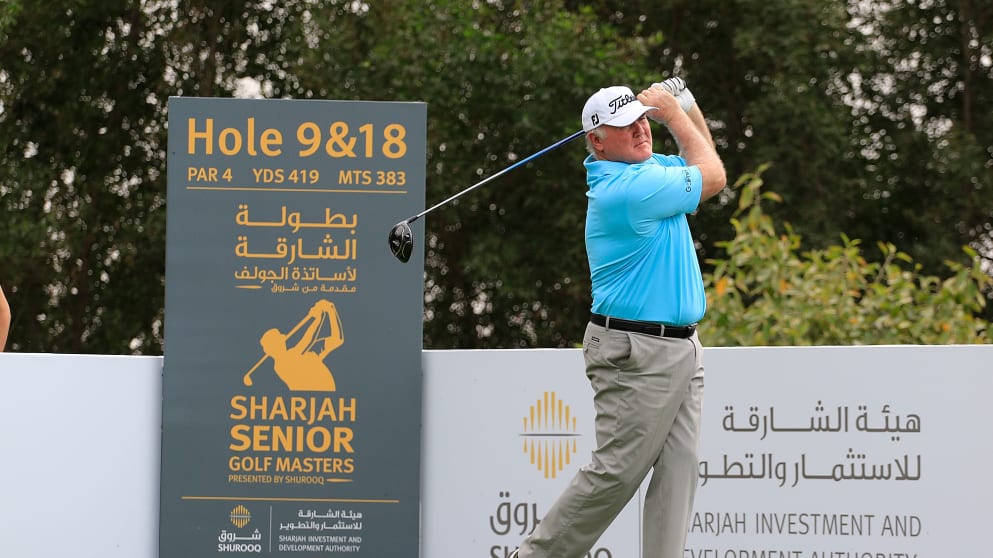 Ronan Rafferty at the 2017 Sharjah Senior Golf Masters