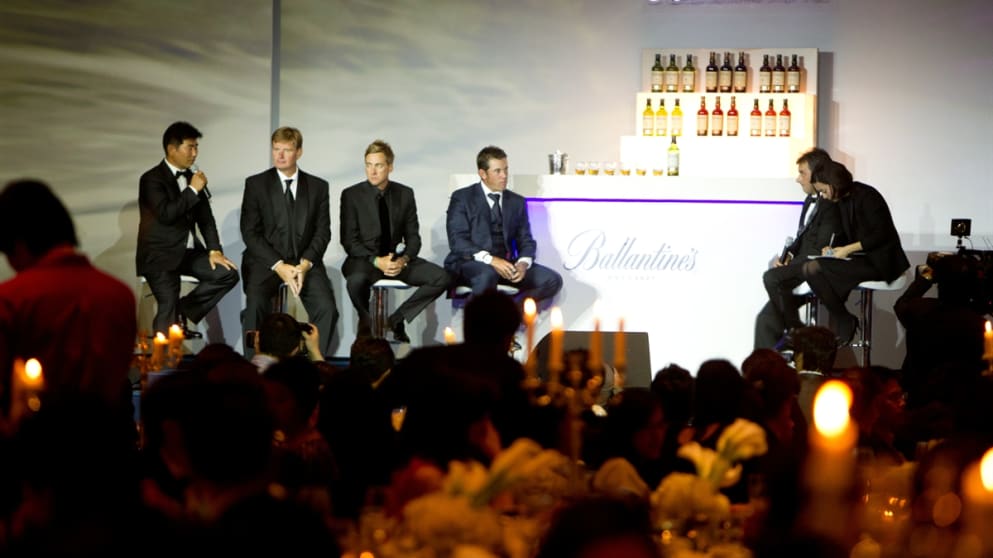 Star players face a Q&A at the Ballantine's Championship Gala Dinner
