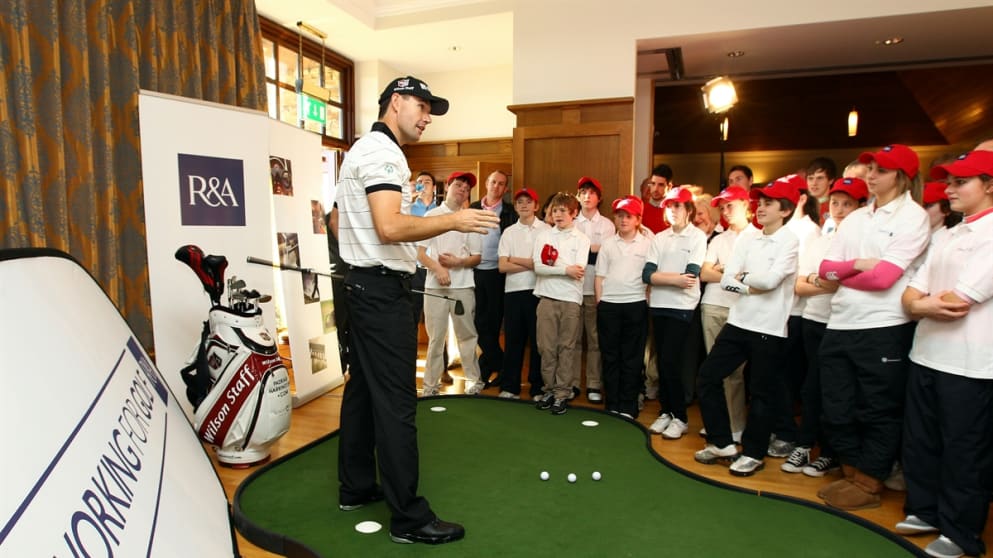 Padraig Harrington in his new role as R&A Working for Golf ambassador