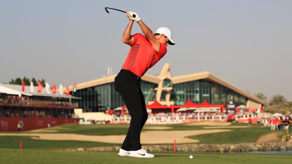 Rory McIlroy - is just one shot back heading into the final day of the Abu Dhabi HSBC Golf Championship 
