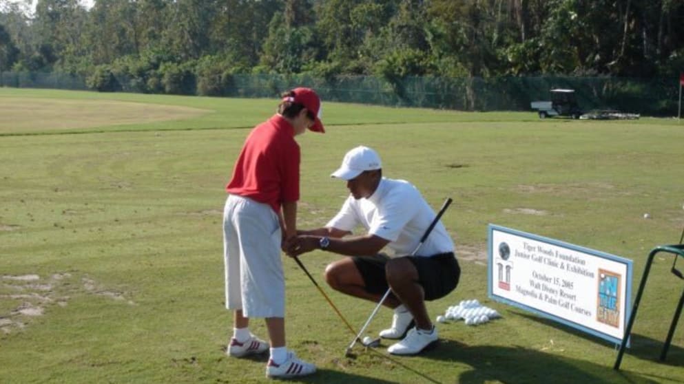 Kristoffer Ventura and Tiger Woods