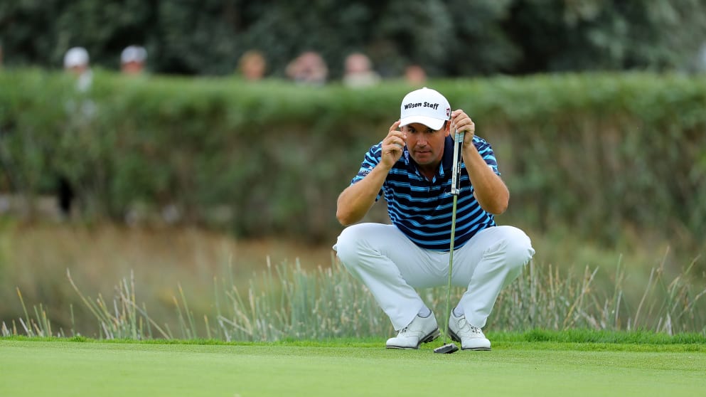 Padraig Harrington on the green in Portugal