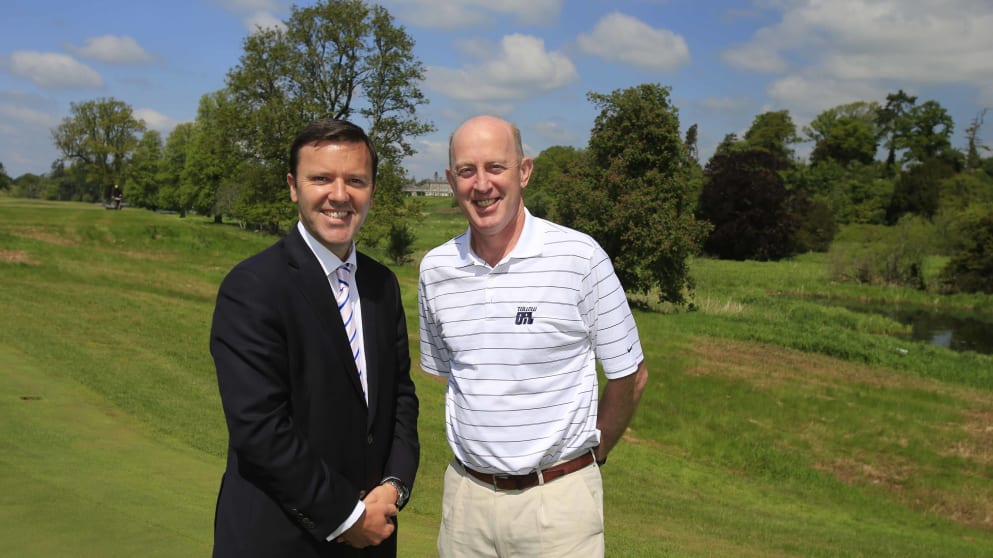 James Finnigan (left), Commercial Director of the Irish Open, with Kevin Quinn, Brand Projects Manager for Tullow Oil