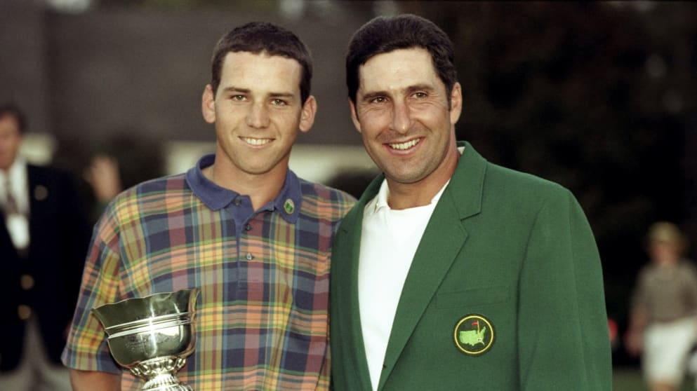 Sergio Garcia and José María Olazábal at the 1999 Masters Tournament