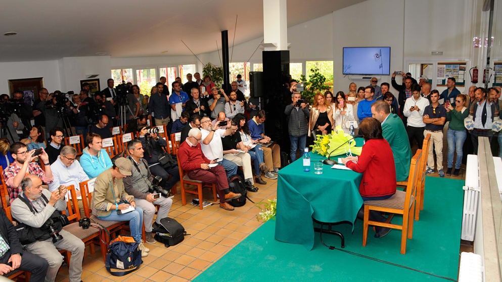 Sergio answers questions at his home club