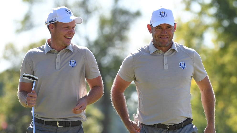 Danny Willett and Lee Westwood at the 2016 Ryder Cup