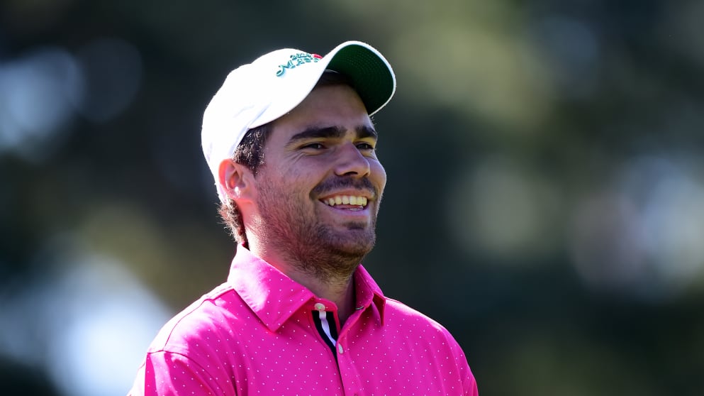 Romain Langasque during practice round at Augusta National