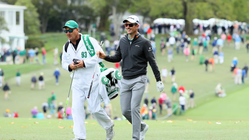 Justin Rose and his caddie Mark Fulcher
