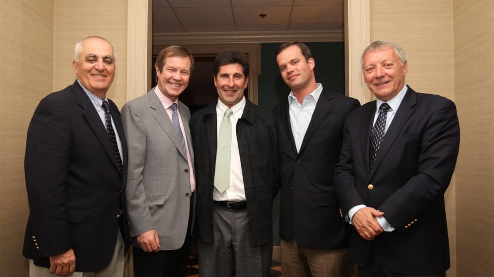 L-R: Vartan Kupelian, George O'Grady, Jose Maria Olazabal, Mike McCarley and Bill Elliott