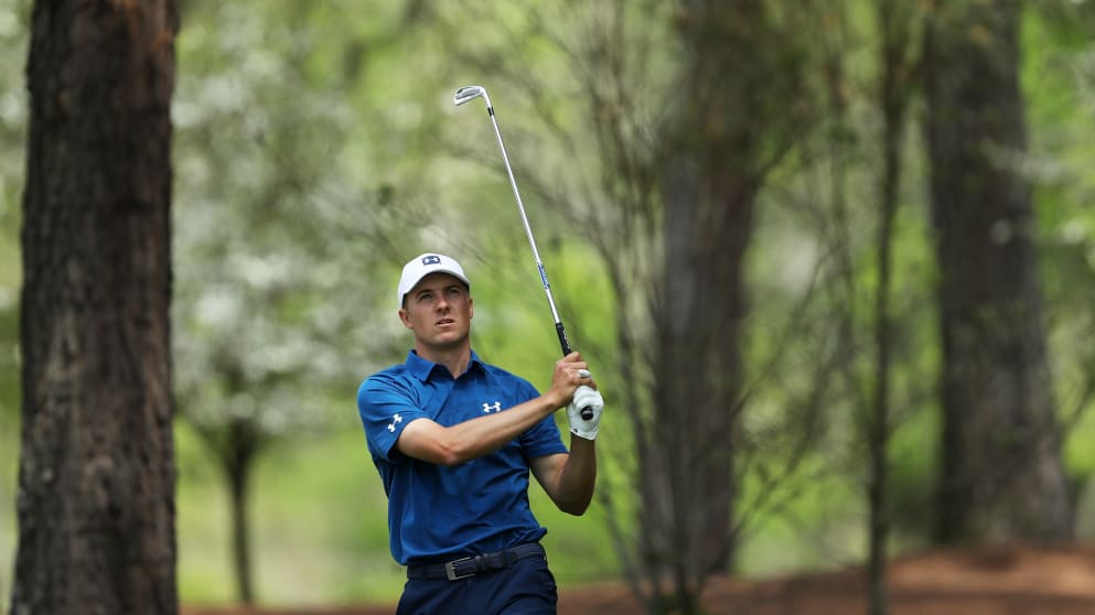 Jordan Spieth during Day Two of the Masters