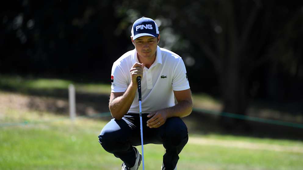 Julien Quesne during the first round of the 2016 Omega European Masters