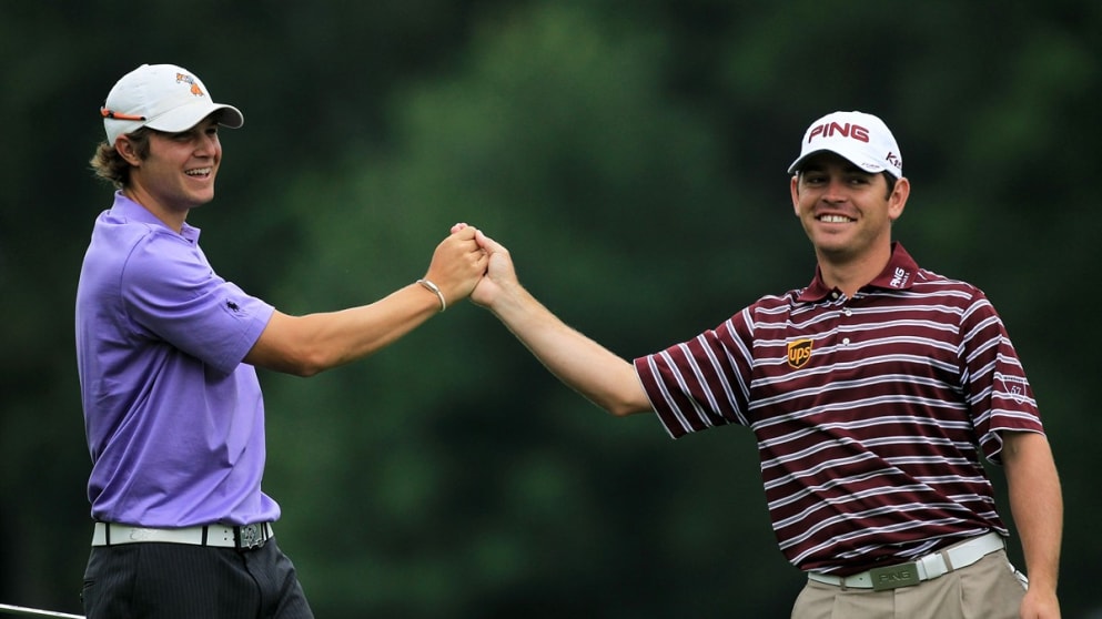 High five for Peter Uihlein from the Open Champion