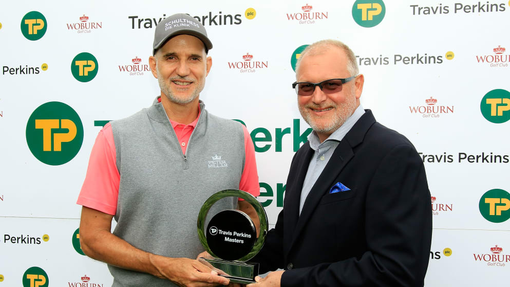 Andre Bossert and Travis Perkins CEO John Carter