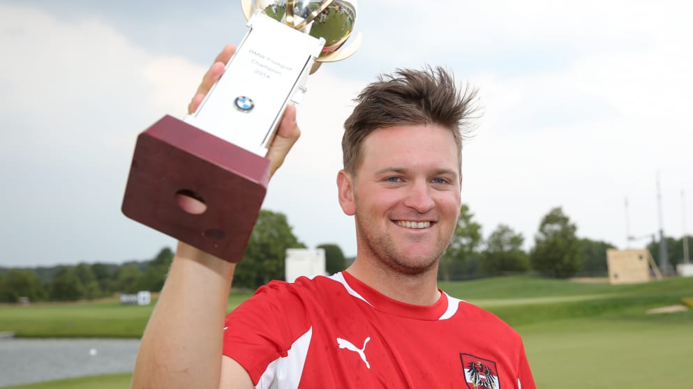 Bernd Wiesberger - winner of the BMW Foot Golf Challenge
