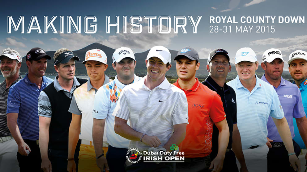 The cast for the 2015 Dubai Duty Free Irish Open hosted by the Rory McIlroy Foundation