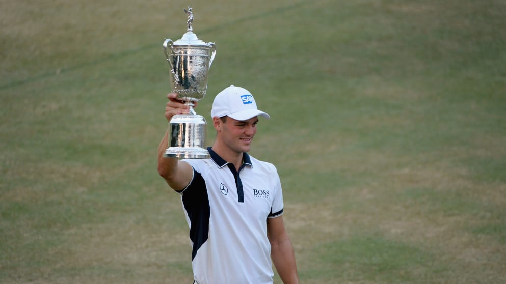 Martin Kaymer celebrates his 2014 US Open win
